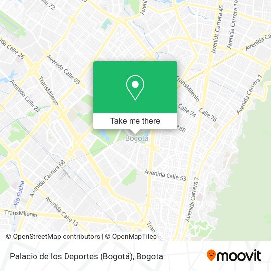 Mapa de Palacio de los Deportes (Bogotá)
