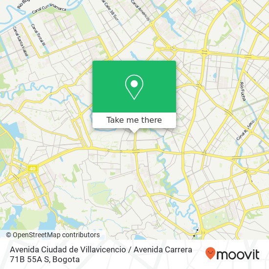 Avenida Ciudad de Villavicencio / Avenida Carrera 71B 55A S map
