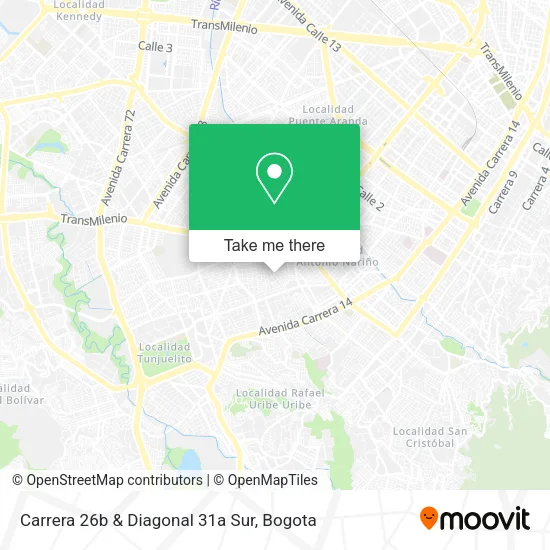 Mapa de Carrera 26b & Diagonal 31a Sur