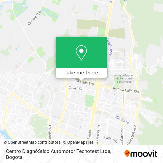 Centro DiagnóStico Automotor Tecnotest Ltda map