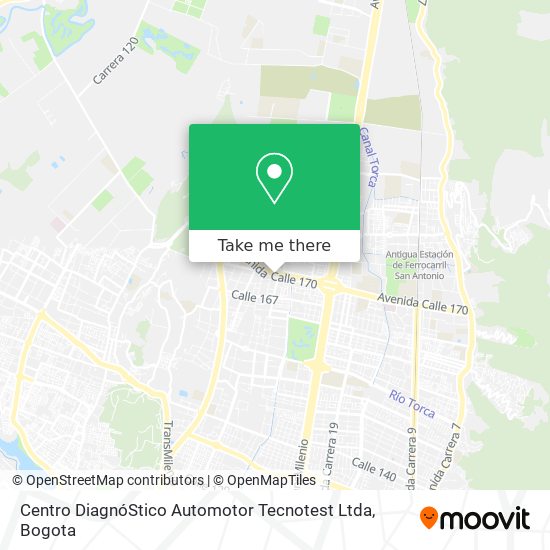 Mapa de Centro DiagnóStico Automotor Tecnotest Ltda