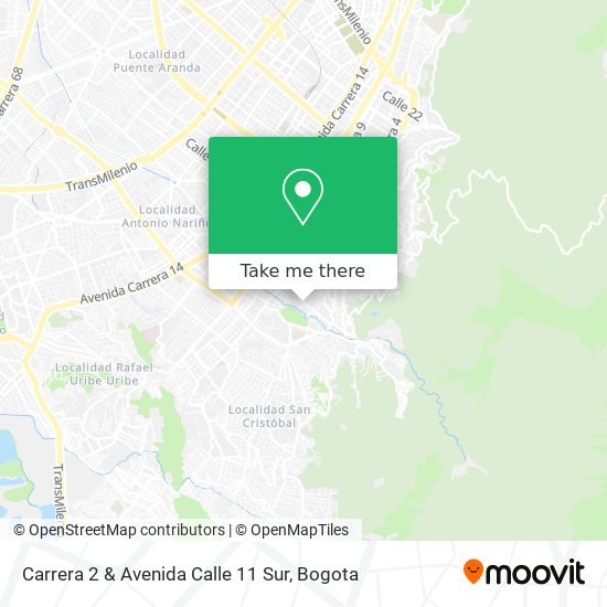 Mapa de Carrera 2 & Avenida Calle 11 Sur