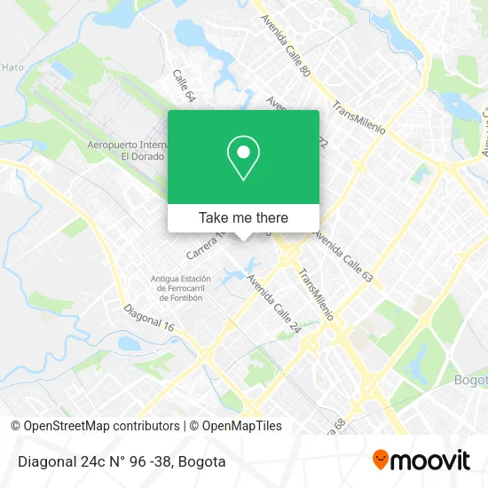 Diagonal 24c N° 96 -38 map