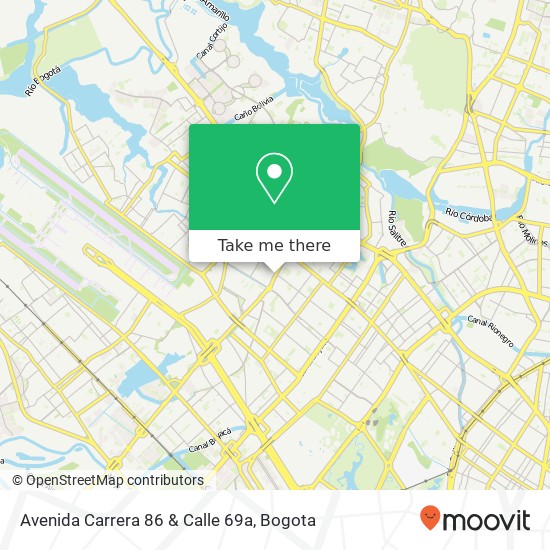 Avenida Carrera 86 & Calle 69a map