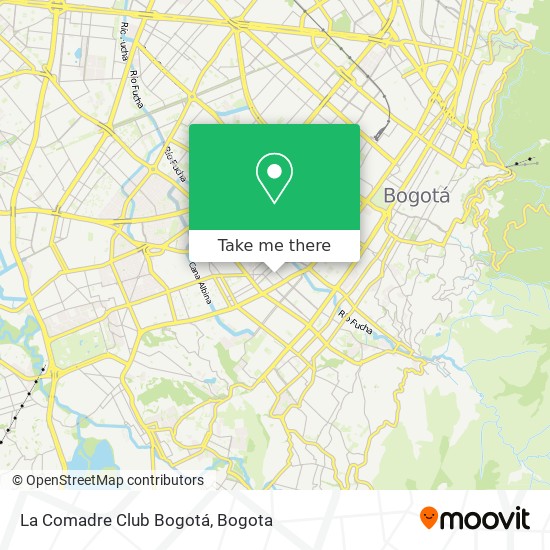 La Comadre Club Bogotá map