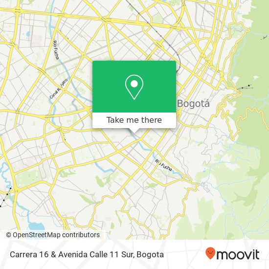 Carrera 16 & Avenida Calle 11 Sur map