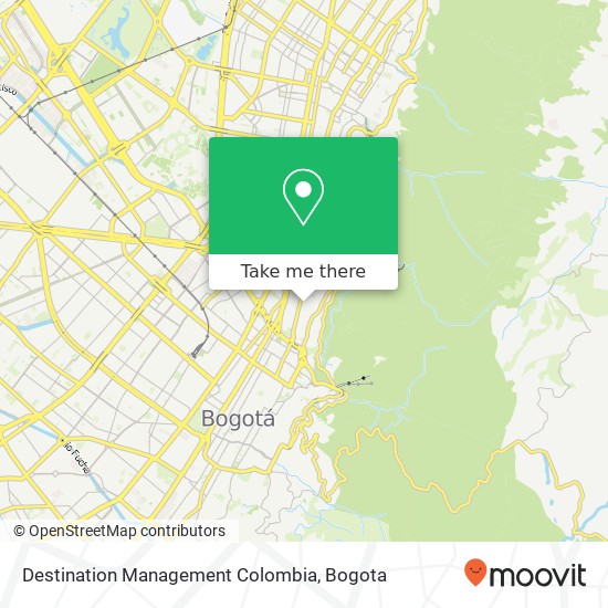 Destination Management Colombia map