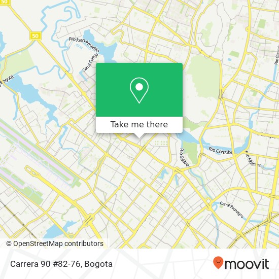 Mapa de Carrera 90 #82-76