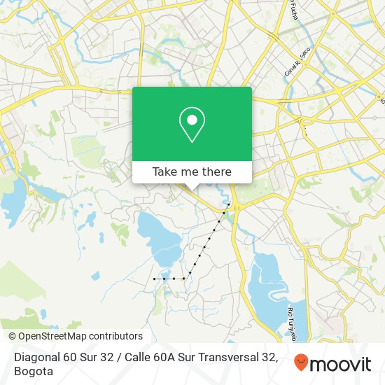 Mapa de Diagonal 60 Sur 32 / Calle 60A Sur Transversal 32