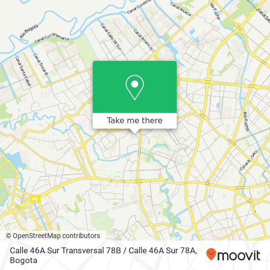 Calle 46A Sur Transversal 78B / Calle 46A Sur 78A map