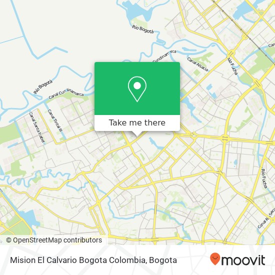 Mision El Calvario Bogota Colombia map