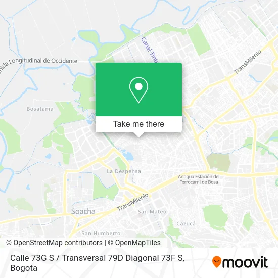 Mapa de Calle 73G S / Transversal 79D Diagonal 73F S