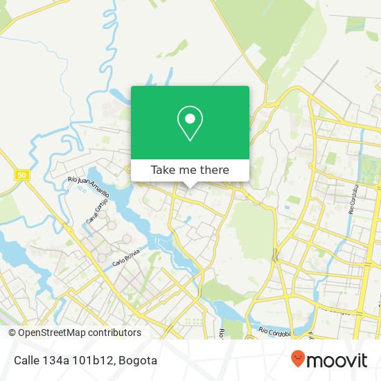 Calle 134a 101b12 map