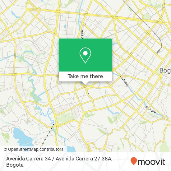 Avenida Carrera 34 / Avenida Carrera 27 38A map