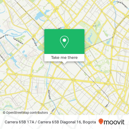 Mapa de Carrera 65B 17A / Carrera 65B Diagonal 16