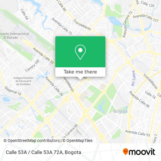 Calle 53A / Calle 53A 72A map