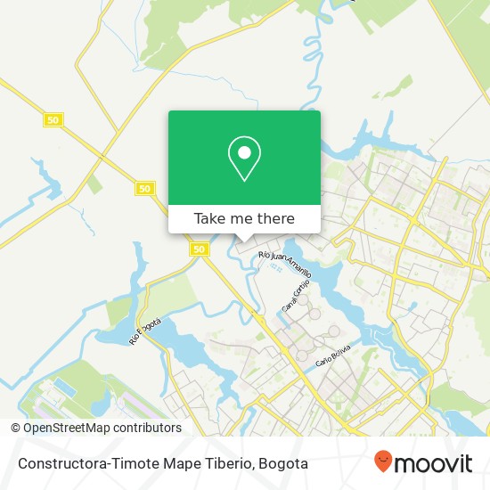 Constructora-Timote Mape Tiberio map