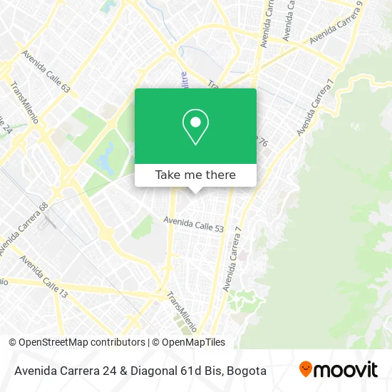 Mapa de Avenida Carrera 24 & Diagonal 61d Bis