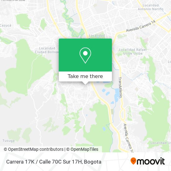 Carrera 17K / Calle 70C Sur 17H map