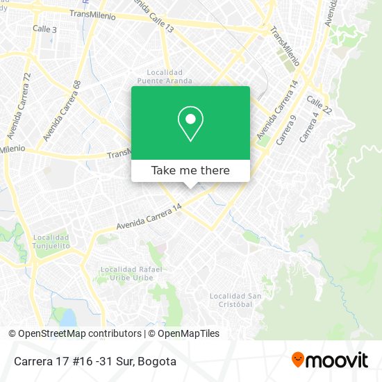 Mapa de Carrera 17 #16 -31 Sur