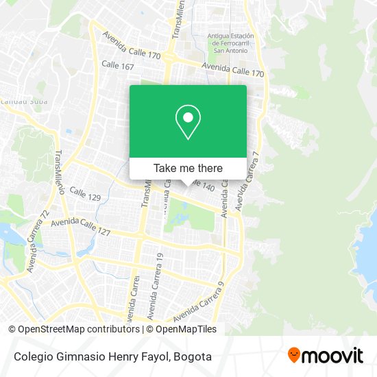 Mapa de Colegio Gimnasio Henry Fayol