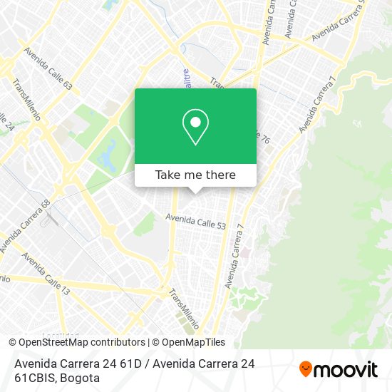 Mapa de Avenida Carrera 24 61D / Avenida Carrera 24 61CBIS