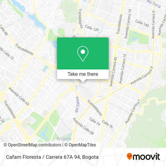 Mapa de Cafam Floresta / Carrera 67A 94