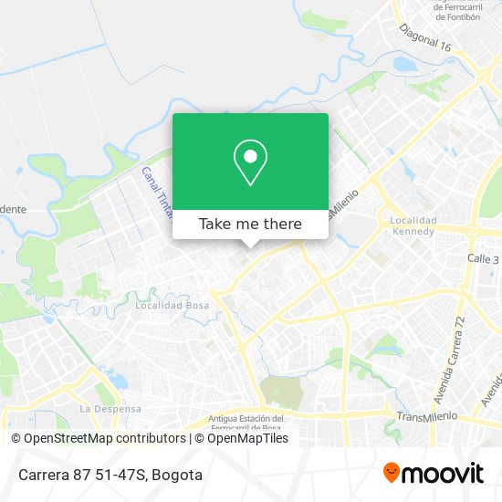 Mapa de Carrera 87 51-47S
