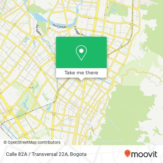 Calle 82A / Transversal 22A map