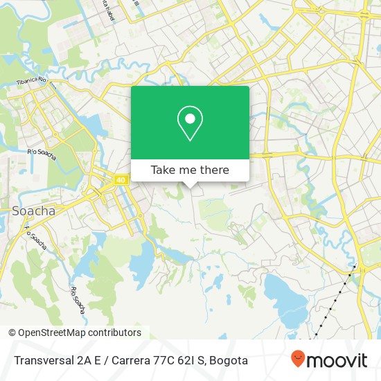 Mapa de Transversal 2A E / Carrera 77C 62I S
