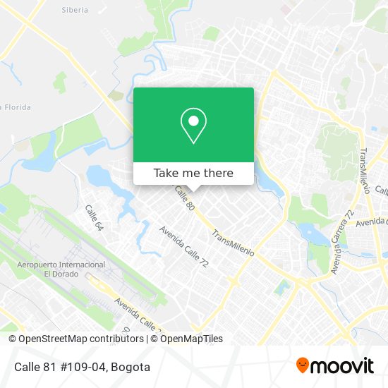 Mapa de Calle 81 #109-04