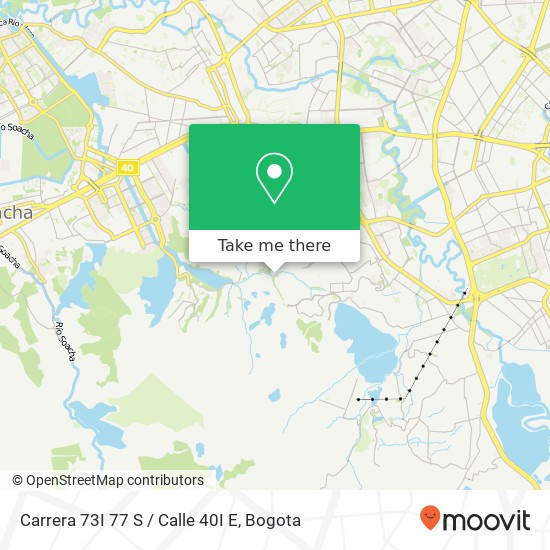 Mapa de Carrera 73I 77 S / Calle 40I E