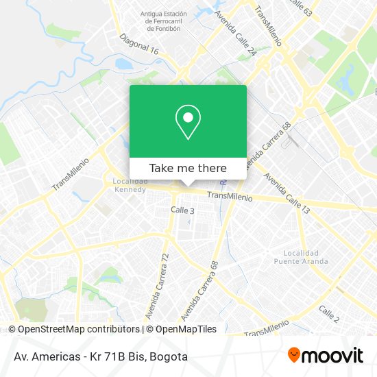 Av. Americas - Kr 71B Bis map