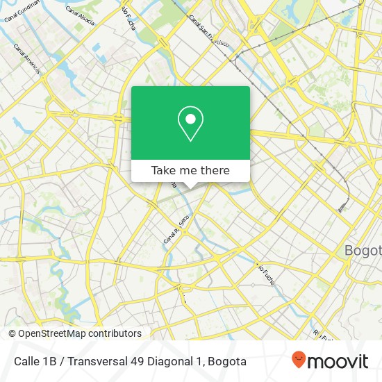 Mapa de Calle 1B / Transversal 49 Diagonal 1