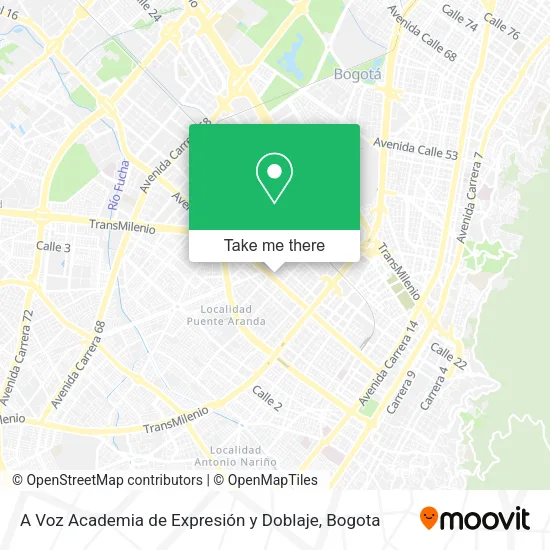 Mapa de A Voz Academia de Expresión y Doblaje