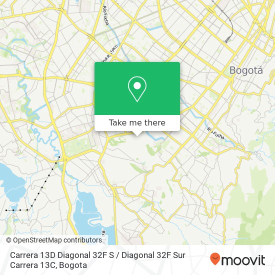 Mapa de Carrera 13D Diagonal 32F S / Diagonal 32F Sur Carrera 13C