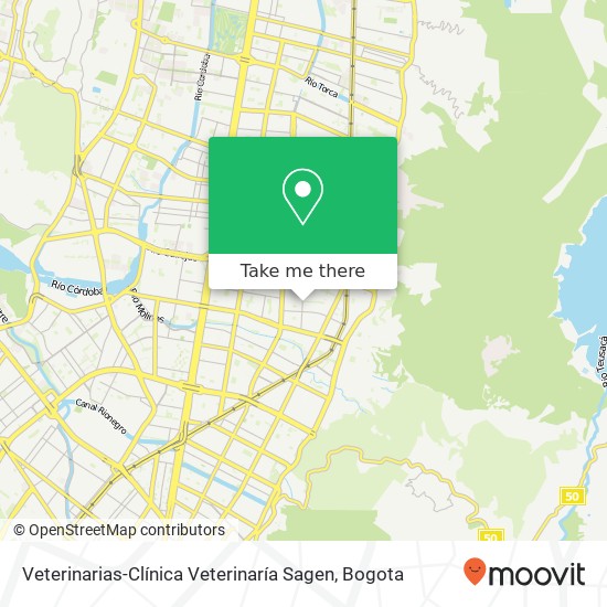 Veterinarias-Clínica Veterinaría Sagen map