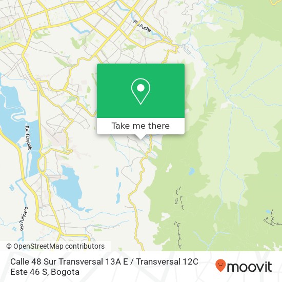 Calle 48 Sur Transversal 13A E / Transversal 12C Este 46 S map