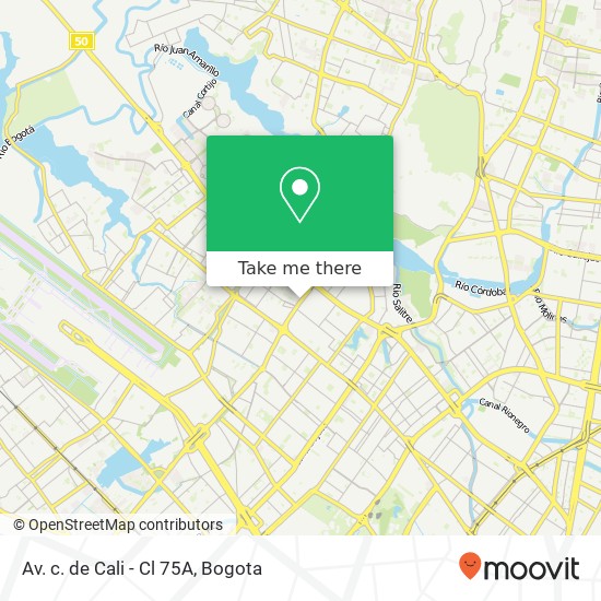Mapa de Av. c. de Cali - Cl 75A