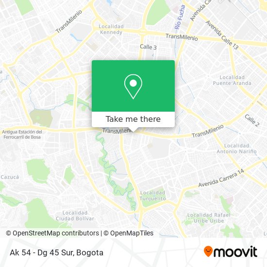 Mapa de Ak 54 - Dg 45 Sur