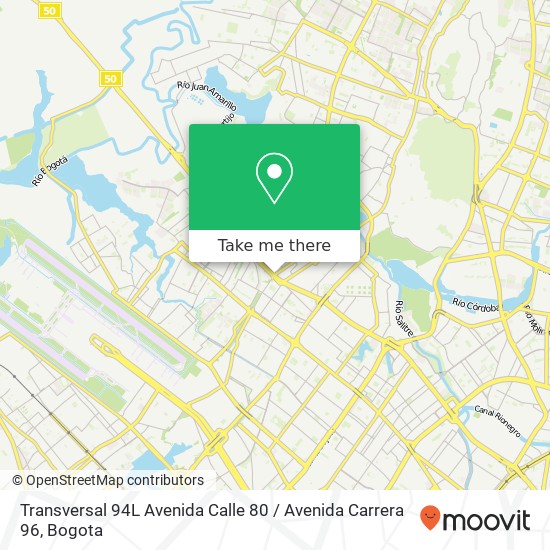 Transversal 94L Avenida Calle 80 / Avenida Carrera 96 map