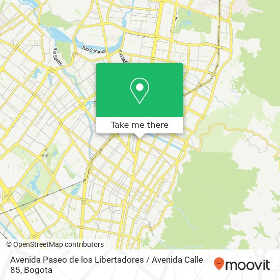 Avenida Paseo de los Libertadores / Avenida Calle 85 map