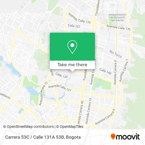 Carrera 53C / Calle 131A 53B map