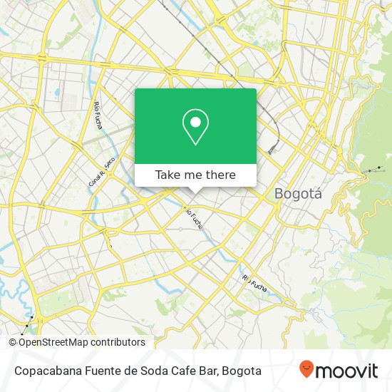 Mapa de Copacabana Fuente de Soda Cafe Bar