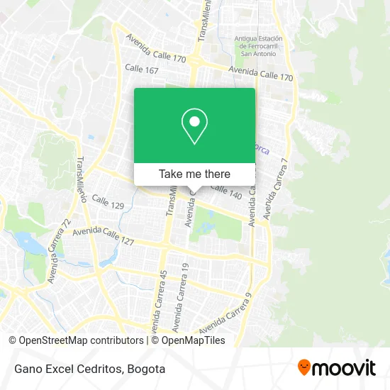 Gano Excel Cedritos map