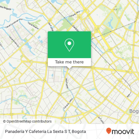 Panadería Y Cafetería La Sexta S T map