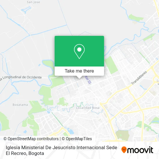 Mapa de Iglesia Ministerial De Jesucristo Internacional Sede El Recreo