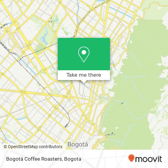 Mapa de Bogotá Coffee Roasters