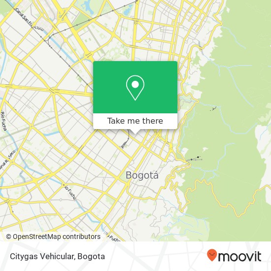 Mapa de Citygas Vehicular