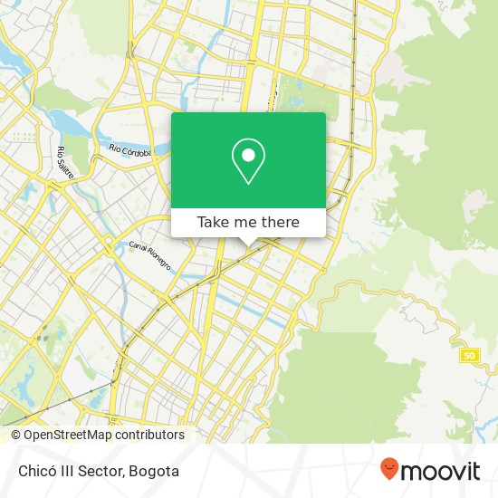 Chicó III Sector map